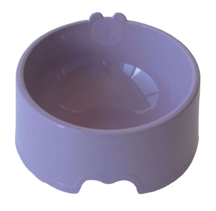 Comedero - Bebedero med 500 ml 16 x 9 cm gris y lila