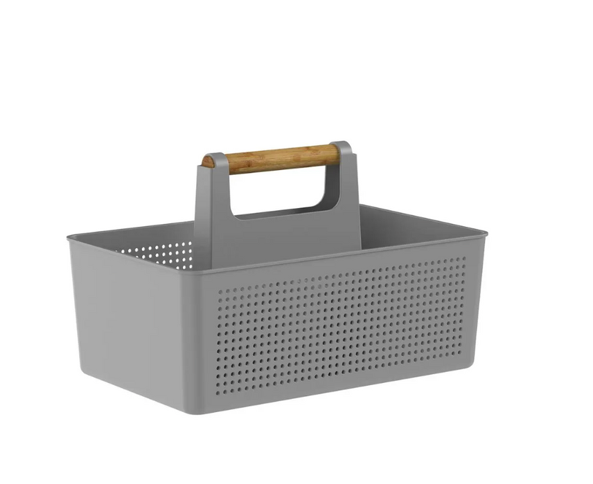Organizador multiuso,con detalle bambú para art. de limpieza , baño