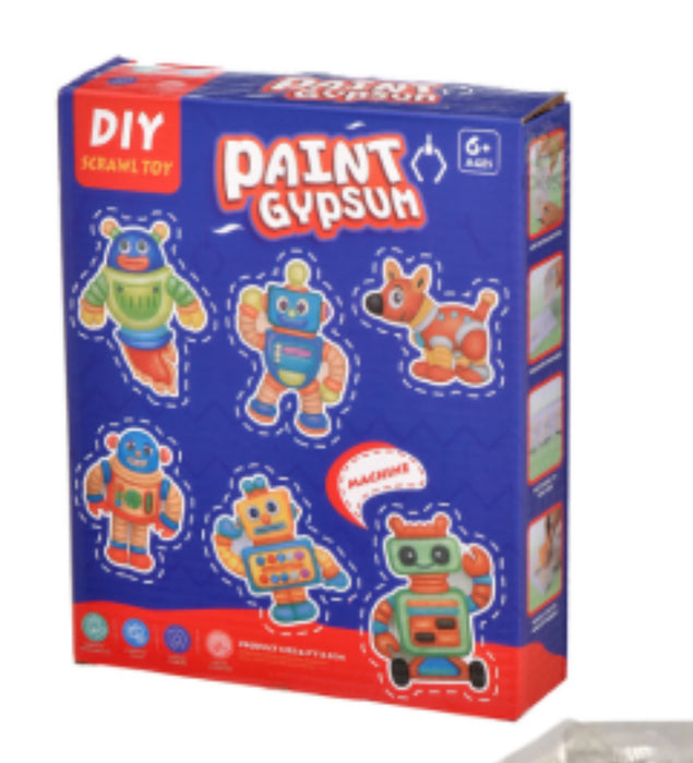 Juego DIY en caja , masa y moldes para crear y cuando se seca pintar 3 modelos