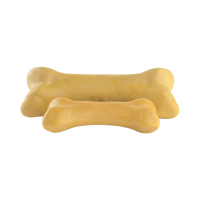Hueso juguete perro saborizado pollo o tocino med 11 x 4,5 cm
