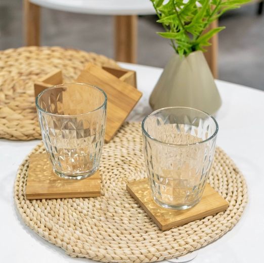 Set de 4 posavasos en bambú