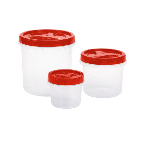 Recipientes con tapa set por tres