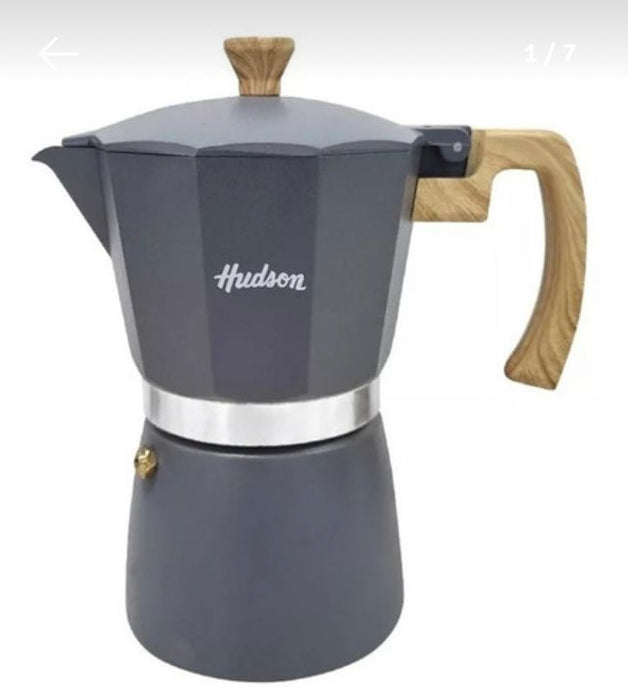 Cafetera estilo italiana Hudson gris