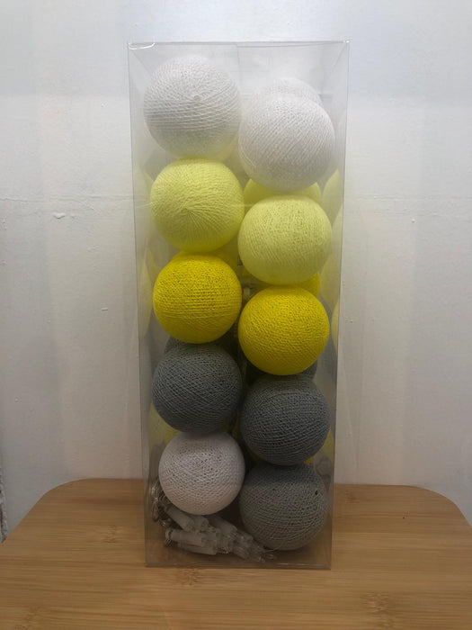 Guirnaldas de luces blanco, amarillo y gris Pipilota