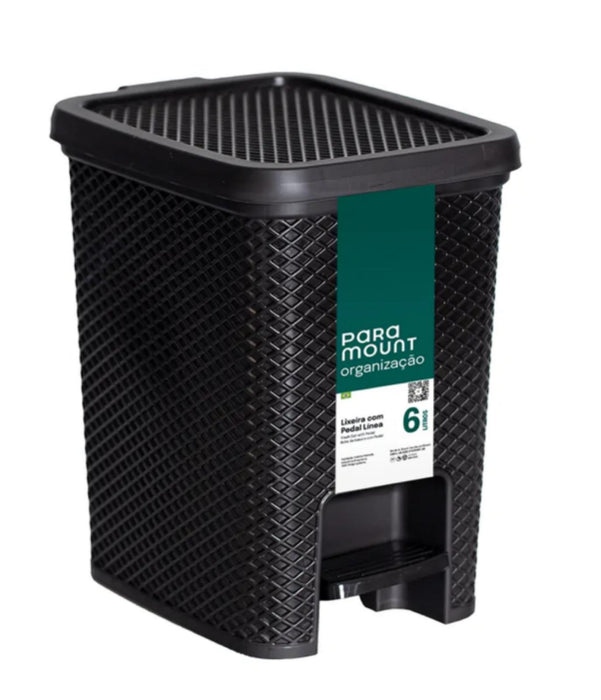 Papelera para residuos negra