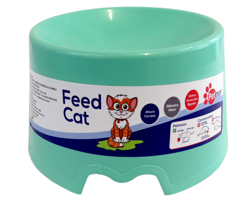 Comedero Feed Cat 300 ml 10 x 4,5 x 18 cm varios colores