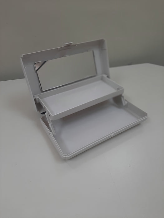 Organizador con espejo beige