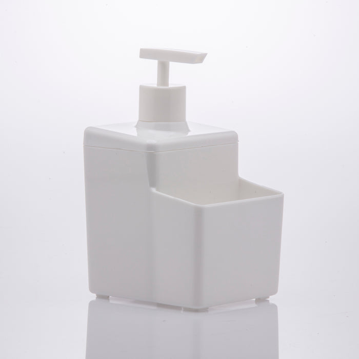 Dispensador Blanco y Negro con portaesponja