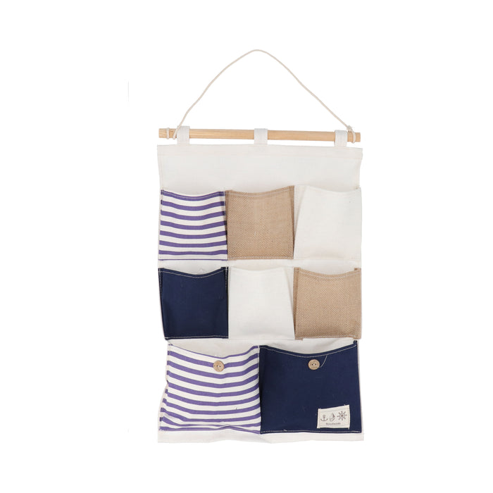 Bolsillero Organizador Beige , Azul y blanco