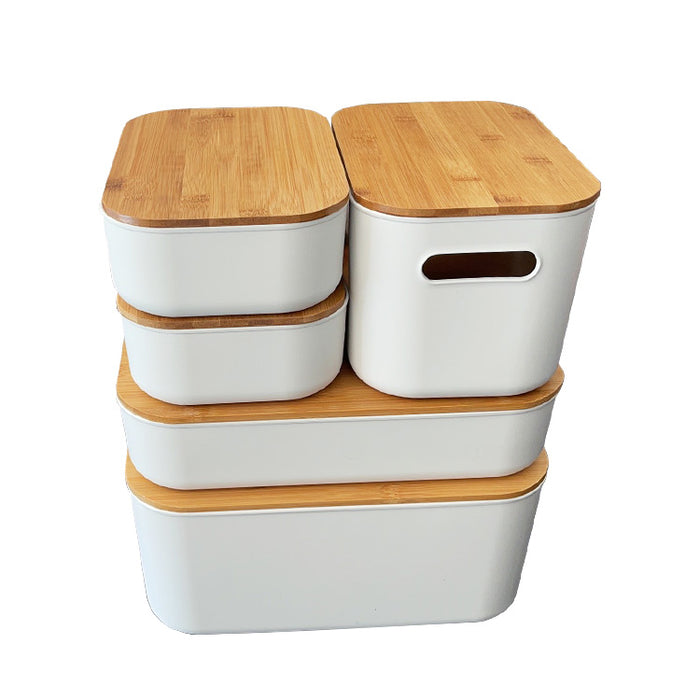 Cajas con Tapa de Bambú