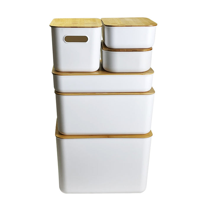 Cajas con Tapa de Bambú