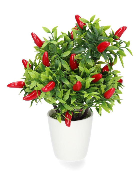 Chiles Rojos Artificiales en Maceta