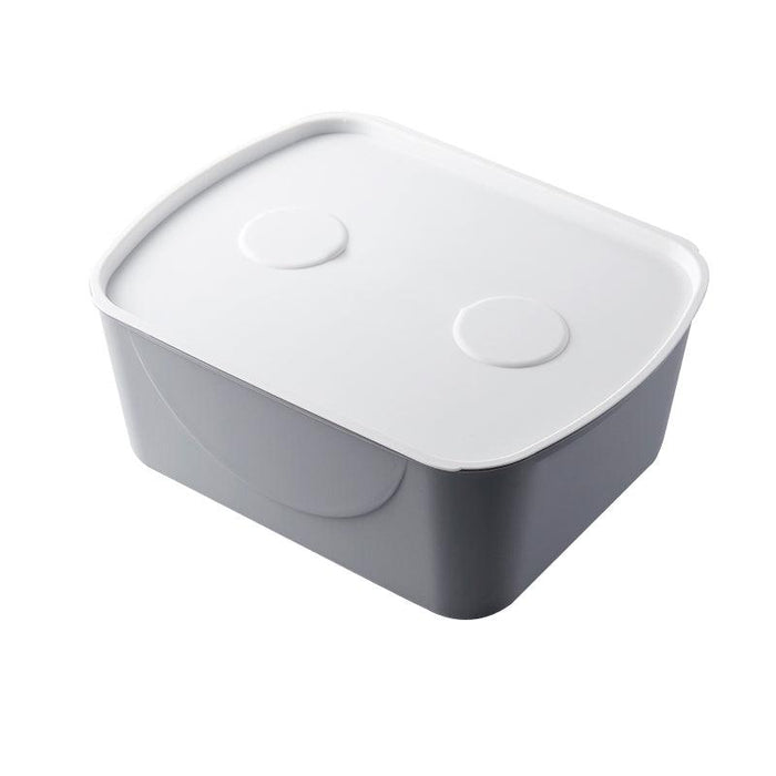 Caja beige o gris con Tapa Blanca