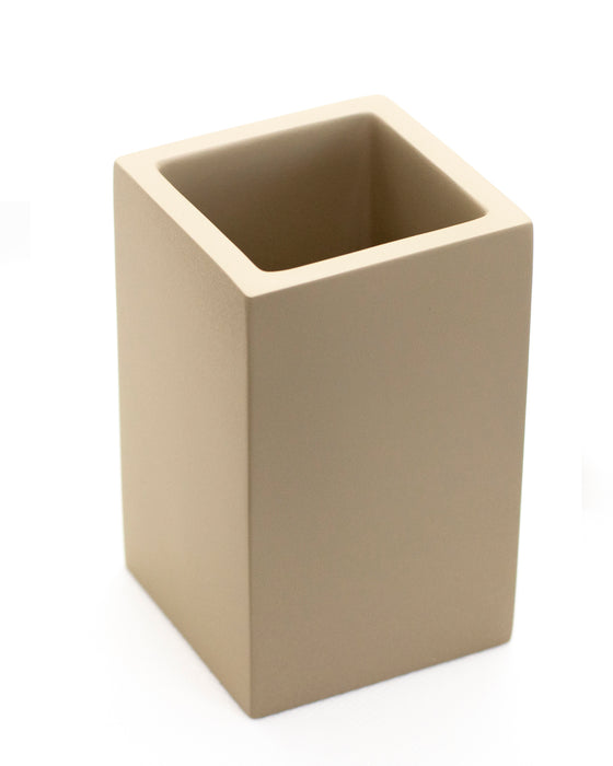 Vaso de Poliresina color Arena base bambú