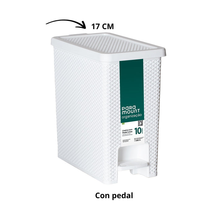 Papelera para residuos blanca