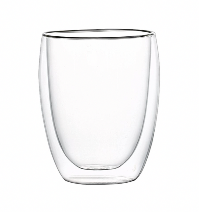Set 2 vasos doble pared 350ml borosilicato varenna