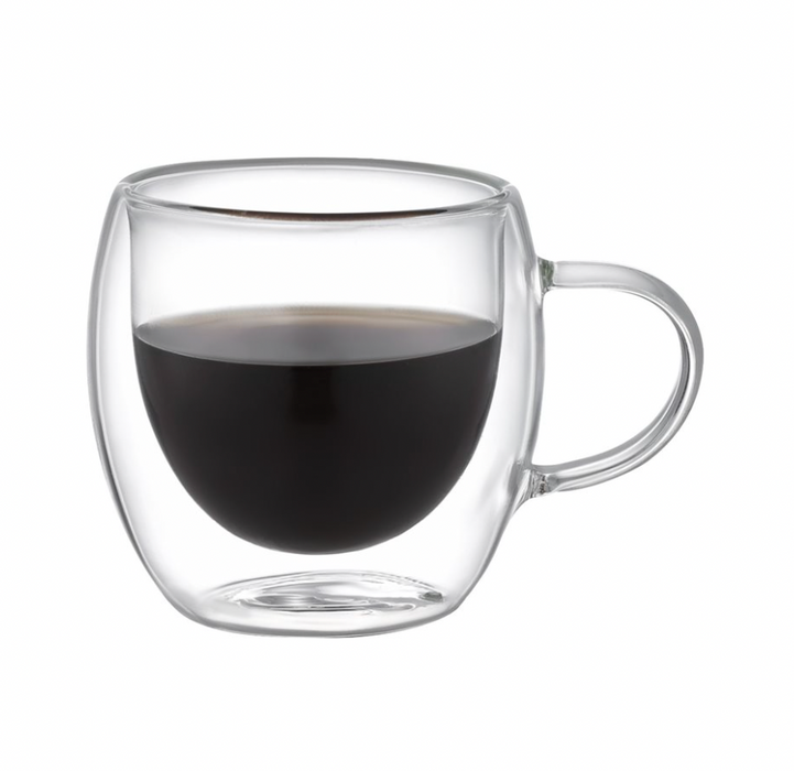 Set 2 tazas doble pared 80ml borosilicato varenna