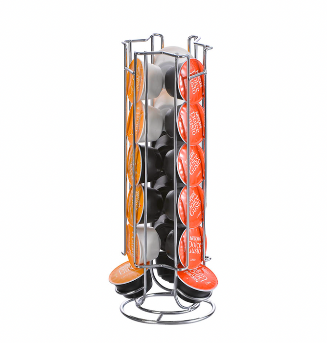 Soporte p/capsulas cafe dolce gusto metal. d12x33cm