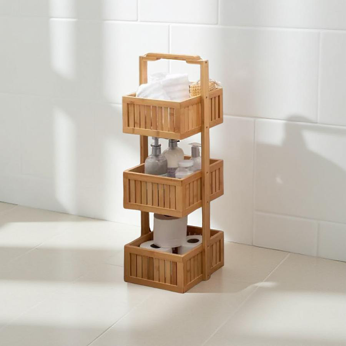 Organizador de 3 niveles madera bambú