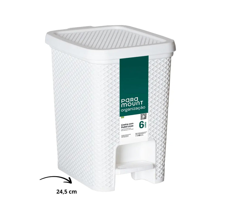 Papelera para residuos blanca