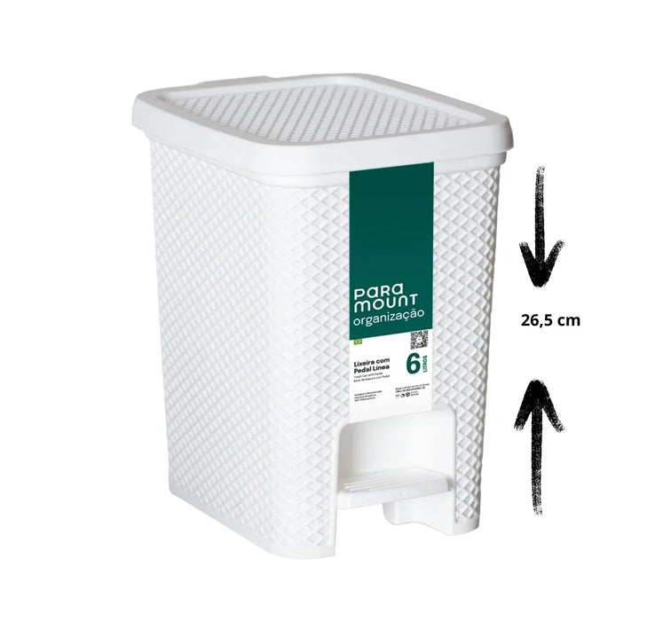 Papelera para residuos blanca