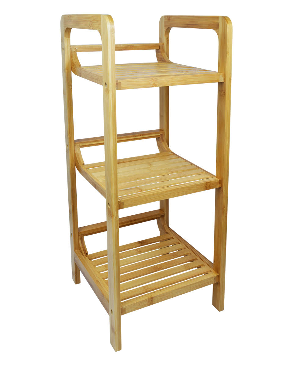 Estanteria cuadrada 3 estantes bambu menta - Productos - Tendencia Única